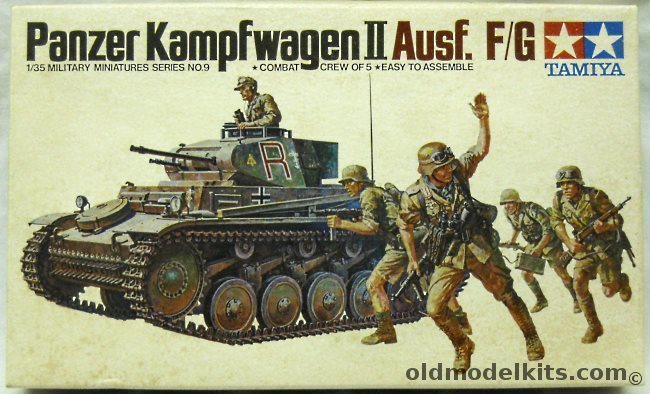 Tamiya 1/35 Panzer Kampfwagen II Ausf. F/G - With Combat Crew of Five, MM109 plastic model kit